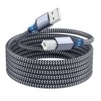 FXAVA Yazıcı Kablosu - USB Yazıcı Kablosu 30 Ayaklar Yazıcı Kablosu USB'ye [Alüminyum Kabuk, Naylon Örgülü] Yazıcı/Tarayıcı için Yüksek Hızlı Yazıcı Kablosu