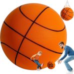 FXKJ Sessiz Basketbol, İç Mekan Antrenmanı, Sessiz Basketbol Topu, Kaplamasız Yumuşak Köpükten, Esnek, Kolay Kavranır, Zıplama Topu, Boyut 5, Turuncu 2