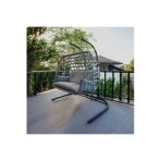 Fyaqa Home Çift Kişilik Rattan Örgü Salıncak , Hamak Gri 190 X 200