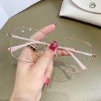 Fybang Mavi Işık Engelleme Oyun Gözlükleri UV400 Koruma Moda Tasarımcısı Metal Optik Bilgisayar Gözlük Parlama Önleyici Göz Yorgunluğu Erkekler KADINLAR-10013 (Yurt Dışından) - Siyah