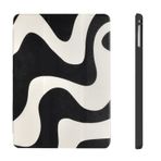 Fycyko iPad 9,7 inç (model 2018/2017, 6. ve 5. nesil), iPad 9,7 Kılıf Otomatik Uyanma/Uyandırma Kılıfı, Sevimli Zebra Animasyonlu Curly Wave iPad 9,7 Kılıf için