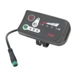 Fydun Elektrikli Bisiklet LED Ekran Paneli Elektrikli Bisiklet Modifikasyonu Ekran Metre Su Geçirmez 5 P Erkek Fiş Ile 22.2mm Gidon Uygulamalı Aile (48V)