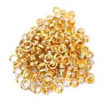 Fyearfly Giyim Aksesuarları 100 ADET 6mm Pirinç Çift Taraflı Kuşgözü, Giyim, Çanta, Kemer, Ayakkabı, Altın, El Sanatları Koleksiyonu, Gromet, Perçin Aracı için İçi Boş Perçin