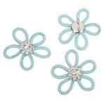 Fyearfly Giyim Broş 3 Adet Ayakkabı Broş, Sevimli Renkler 6cm Rhinestone Geniş er Şekil Giyim Broş Ayakkabı, Çanta, Gelinlik, Mavi Mesh, Beyaz Rhinestone, çok renkli, 60_x_180_cm