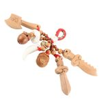 Fyearfly İyi Şanslar Anahtarlık Şeftali Ahşap Kılıç Muska, Mini Feng Shui Koruma Muska Anahtarlık, İyi Şanslar Tılsımı, Kötü Ruhları Savunmak, Araba Kolye Ucu, çok renkli, 60_x_180_cm