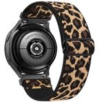FYISWHO Amazfit GTR Mini/GTR 42mm/GTS 4/4 Mini/GTS 3/GTS 3/GTS 2/2 mini/2e için yedek kayış, naylon elastik bantlı saat bandı, Amazfit Bip 3/3 Pro/Bip U/U Pro/Lite/S/S Lite için 20mm kayış (leopar siyahı)
