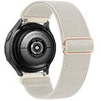 FYISWHO Samsung Galaxy Watch 3 için yedek kayış 45 mm/Galaxy Watch 46 mm, naylon elastik bantlı saat bandı, Samsung Galaxy Gear S3 Classic/Gear S3 Frontier için 22 mm kayış (Starlight)