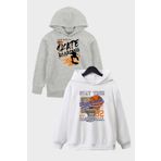 FYK KİDS 2'li ERKEK ÇOCUK BASKILI CEPLİ SWEATSHİRT