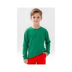 Fyk Kids Düz Basic Unisex Sweatshirt Yeşil