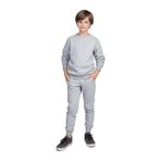 Fyk Kids Düz Baskısız Yuvarlak Yaka Erkek Çocuk Eşofman Takımı Gri