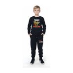 Fyk Kids Erkek Çocuk T-rex Roar Yuvarlak Yaka Alt-üst Pijama Takımı Siyah