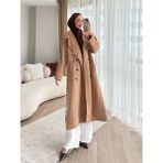 Fyla Boutique Uzun Trençkot - Açık Kahverengi - 2