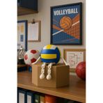 fyne Voleybol Topu Figürü | Dekoratif ve Eğlenceli Biblo Figür Hediyelik | 7cm