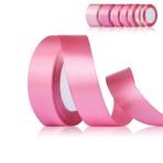 Fyshird Saten bant, pembe, 25 mm x 22 m, hediye bandı, geniş, kurdele bandı, düğün, polyester bantlar, el işi için dekoratif bant, doğum günü, kendin yap balonlar, hediye paketi, Noel için