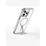 FYY-014 Magsafe uyumlu Alüminyum Standlı Şeffaf iPhone 15 Pro Max Kılıf