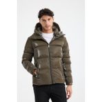 G-FOX Chmps ?! Parısse Erkek Çıkarılabilir Kapşonlu Maskeli Spor Şişme Mont 9751 - XL - Haki