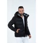 G-Fox Erkek Kısa Çıkarılabilir Kapşonlu Dolgulu Rüzgara Dayanıklı Su Itici Şişme Mont 9688 - 2XL - Siyah