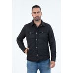 G-Fox Erkek Kısa Kapşonsuz Dolgulu Klasik Kapitone Elyaf Ceket 9622 - Siyah - 2XL