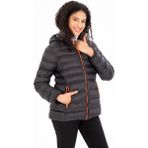 G-FOX KADIN KISA ÇIKARILABİLİR KAPŞONLU DOLGULU SPOR ŞİŞME MONT 8638 - XL - Siyah-001