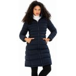 G-Fox Kadın Uzun Çıkarılabilir Kapşonlu Dolgulu Su Itici Şişme Mont 8640 - XL - Lacivert