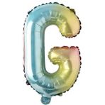 G Harf Gökkuşağı Folyo Balon16 İnç 36 cm