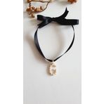 G HARF TARZ İNCİLİ KURDELA CHOKER KOLYE
