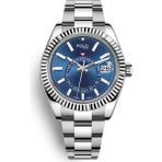 G Sport Polo Rolex Model Çelik Kordonlu 45 mm Oval Kasa Erkek Kol Saati - Gümüş - Lacivert