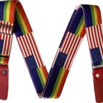 G-Strap Stars-Stripes Deri Uçlu Ukulele ve Gitar Askısı
