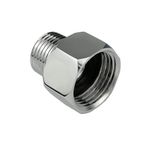 G-Sunny Pirinç Boru Bağlantı Elemanı, Adaptör 3/4" GHT Dişi Diş (Döndürülebilir) x 1/2" NPT Erkek Dişli Konektör, Bahçe Hortumu Konektörü, Duş adaptörüne Bahçe Hortumu, Krom (3/4 GHT dişi X 1/2NPT erkek)