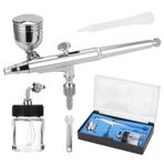 G1 / 8 Adaptör Anahtarı Damlalık 2 Sıvı Bardaklar ile Model Yapımı Sanat Boyama için Profesyonel T134 Airbrush Seti