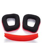 G35 G930 G430 F450 Kafa Bandı ve Kulaklık Pedi SET Kulaklık Pedi Süngeri Headband Kırmızı
