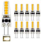 G4 LED Ampul, AC/DC 12-24V 2W Çift Pimli Taban Ampulleri, Doğal Beyaz 4000K, 20W G4 Halojen Ampule Eşdeğer, Kısılabilir Titreşimsiz, Tezgah Altı Mutfak Aydınlatması için, Dolap Altı Işık, 10'lu Paket