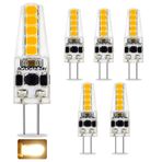 G4 LED Ampul, AC/DC 12-24V 2W Çift Pimli Taban Ampulleri, Sıcak Beyaz 3000K, 20W G4 Halojen Ampule Eşdeğer, Kısılabilir Titreşimsiz, Tezgah Altı Mutfak Aydınlatması için, Dolap Altı Işık, 5'li Paket
