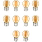 G45 Bal Cam 6W E27 Mini 10 Lu LED Ampul - 2500K Gün Işığı (10ADET) - Sarı