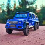G63 Amg 6x6 Koleksiyon Metal Araba 12CM Lüks Arazi Araba Mavi