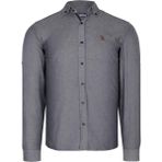 G674 Dewberry Erkek Gömlek-Düz Füme - 3XL