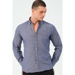 G674 Dewberry Erkek Gömlek-Kot Mavisi-3 - 3XL