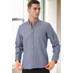G674 Dewberry Erkek Gömlek-Kot Mavisi-4 - XL