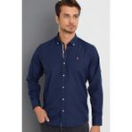 G674 Dewberry Erkek Gömlek-Lacivert-2 - 2XL