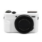 G7X Mark II kamera çantası, yumuşak silikon koruyucu kılıf, ultra ince, hafif, Canon PowerShot G7X Mark II kamera için kapak (objektif kapağı olmadan) (beyaz)