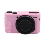 G7X Mark II kamera çantası, yumuşak silikon koruyucu kılıf, ultra ince, hafif, Canon PowerShot G7X Mark II kamera için kapak (objektif kapağı olmadan) (pembe)