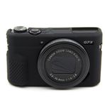 G7X Mark II kamera çantası, yumuşak silikon koruyucu kılıf, ultra ince, hafif, Canon PowerShot G7X Mark II kamera için kapak (objektif kapağı olmadan) (siyah)