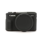 G7X Mark II kılıf, yumuşak silikon koruyucu kılıf, ultra ince, hafif, Canon PowerShot G7X Mark II kamera için, çıkarılabilir objektif kapaklı (siyah)