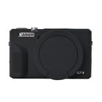 G7X Mark III kamera çantası, yumuşak silikon koruyucu kılıf, ultra ince, hafif, Canon PowerShot G7X Mark III kamera için objektif korumalı (siyah)
