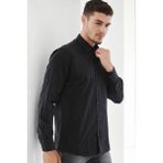 G921 Dewberry Erkek Gömlek-Siyah - 2XL