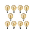 G95 Rustik Led Ampul 4 Watt Gün Işığı Yuvarlak Rustik Glop Ampul 10 Adet