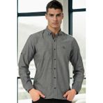G974 Dewberry Erkek Gömlek-Füme - 3XL