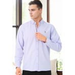 G974 Dewberry Erkek Gömlek-Lila - XL