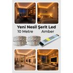 ga gözde aydınlatma Yeni Nesil Şerit Led Seti ◆ 10 Metre Amber Led + 12.5 Amper 150 W Slim Trafo