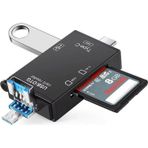 Ga69 6in1 Android ve iPhone 15 ile Uyumlu Çevirici OTG Adaptör USB 2.0 Type-C Micro USB SD Micro SD Hafıza Kartı Okuyucu